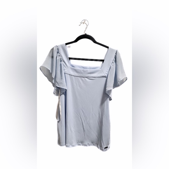 Calvin Klein Ruffle Sleeve Blouse - Picture 1 of 6